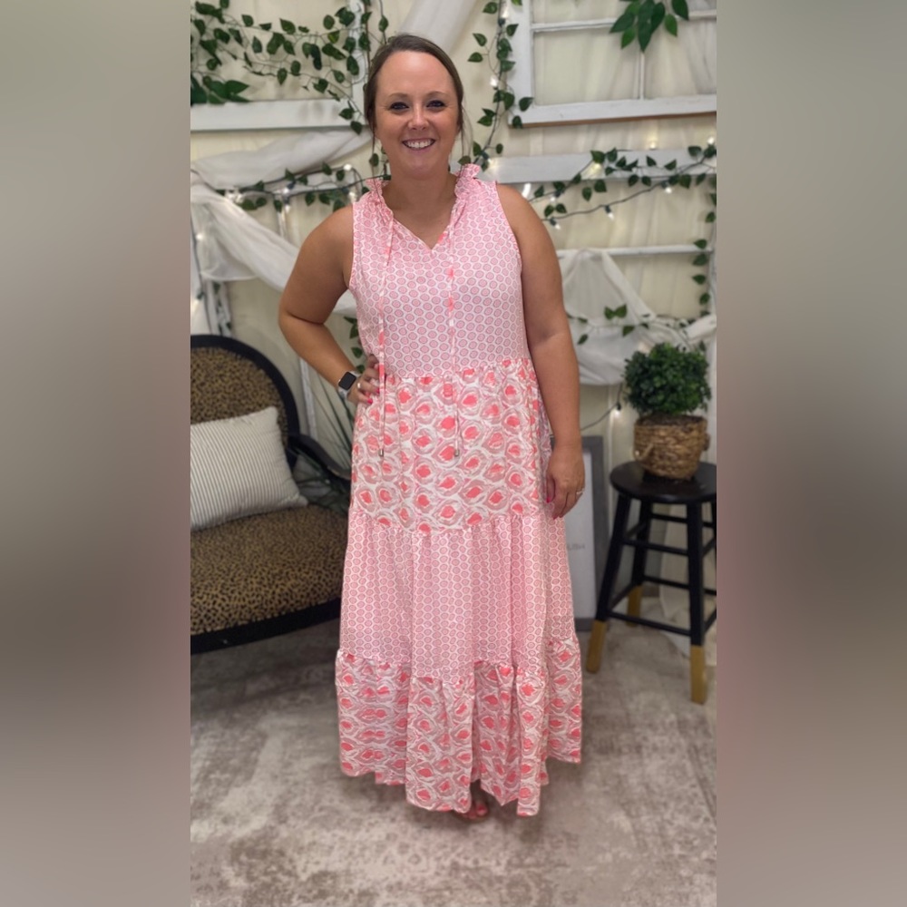 Pink boho maxi